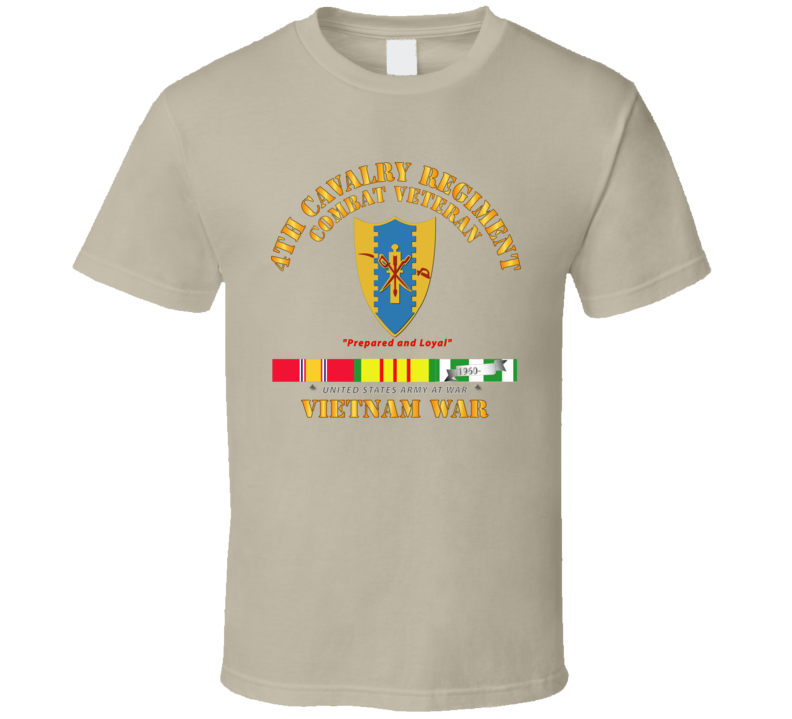 Army - 4th Cav- Vietnam War W Vn Svc T Shirt