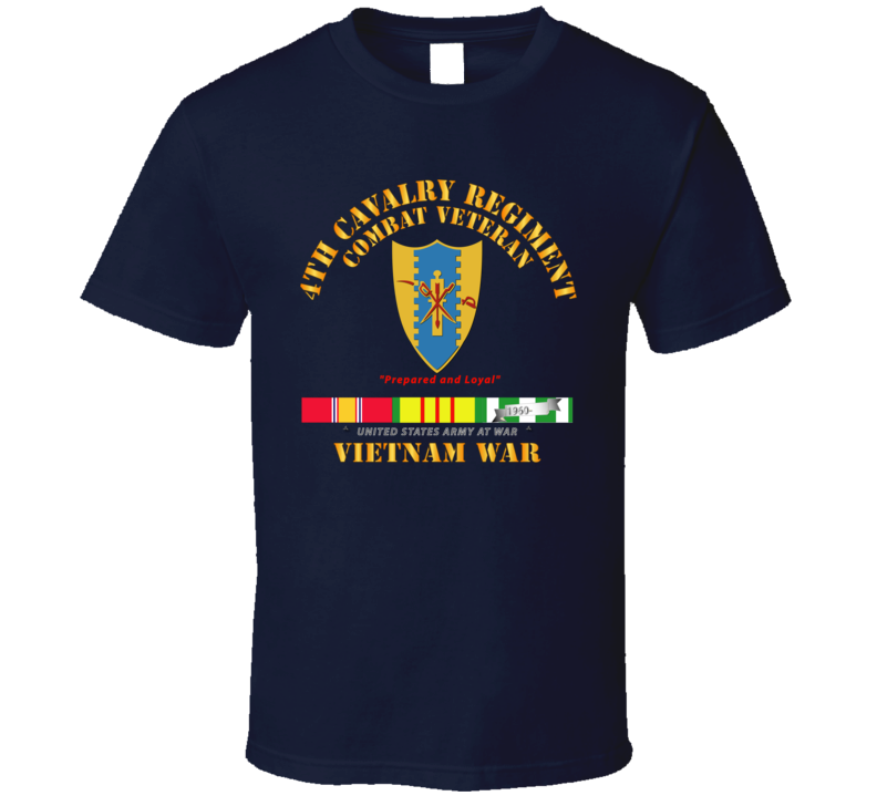Army - 4th Cav- Vietnam War W Vn Svc T Shirt
