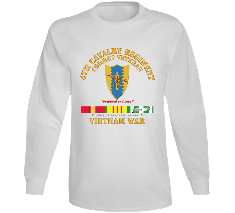 Army - 4th Cav- Vietnam War W Vn Svc Long Sleeve