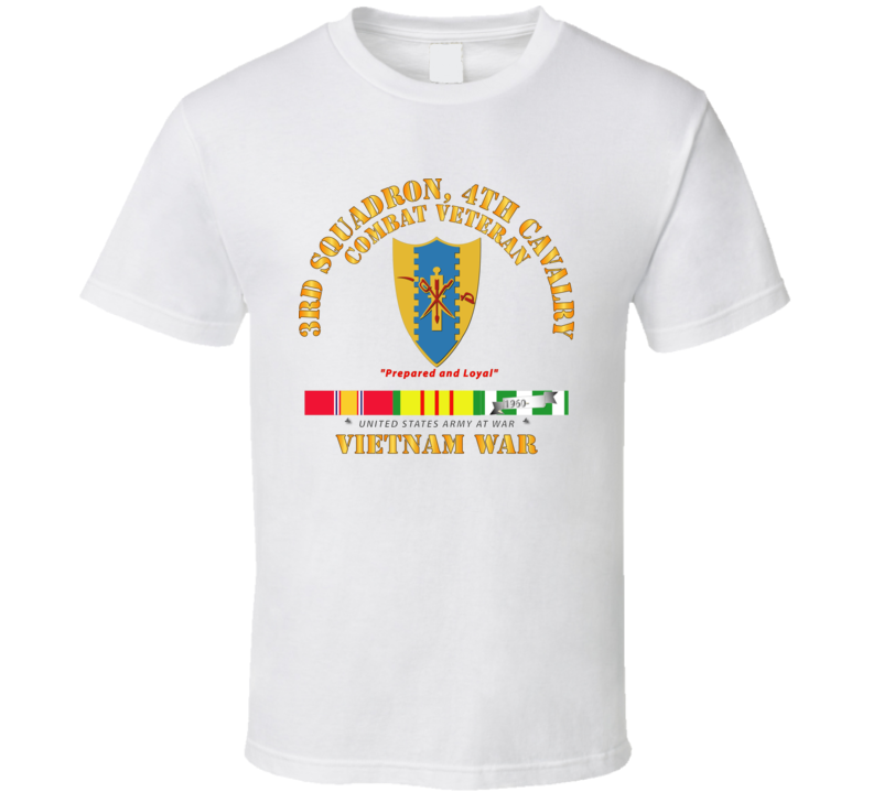 Army - 3rd Squadron 4th Cav- Vietnam War W Vn Svc T Shirt