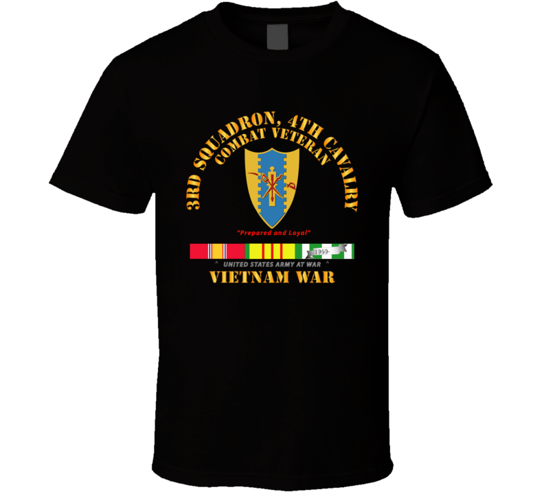Army - 3rd Squadron 4th Cav- Vietnam War W Vn Svc T Shirt