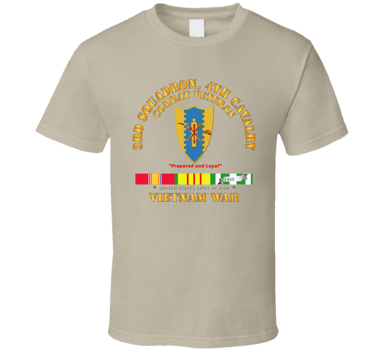 Army - 3rd Squadron 4th Cav- Vietnam War W Vn Svc T Shirt