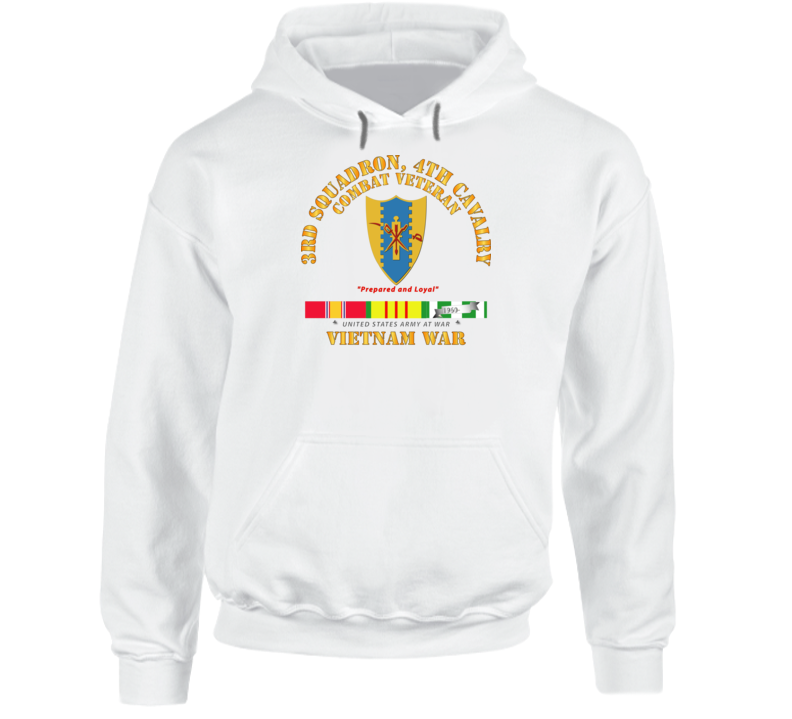 Army - 3rd Squadron 4th Cav- Vietnam War W Vn Svc Hoodie