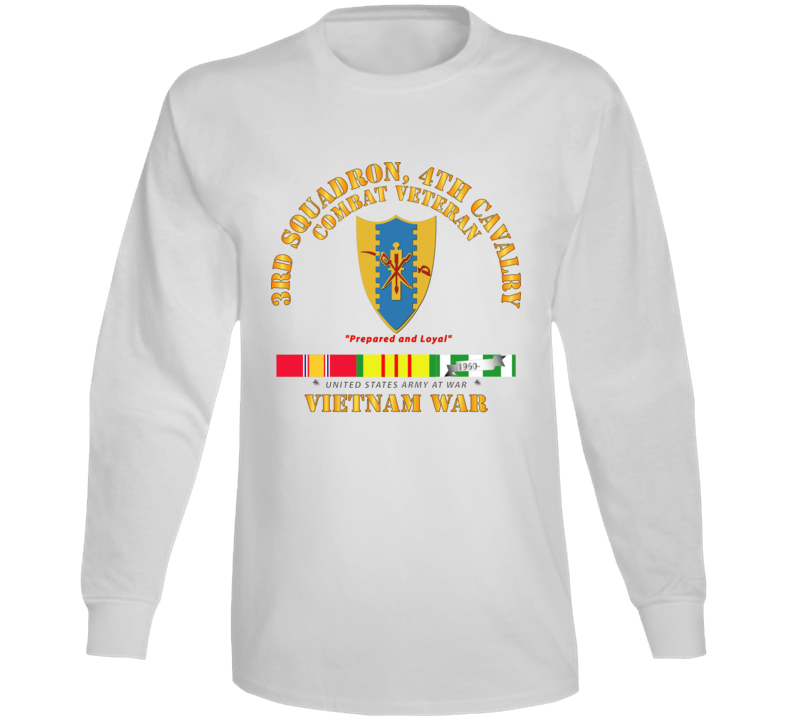 Army - 3rd Squadron 4th Cav- Vietnam War W Vn Svc Long Sleeve