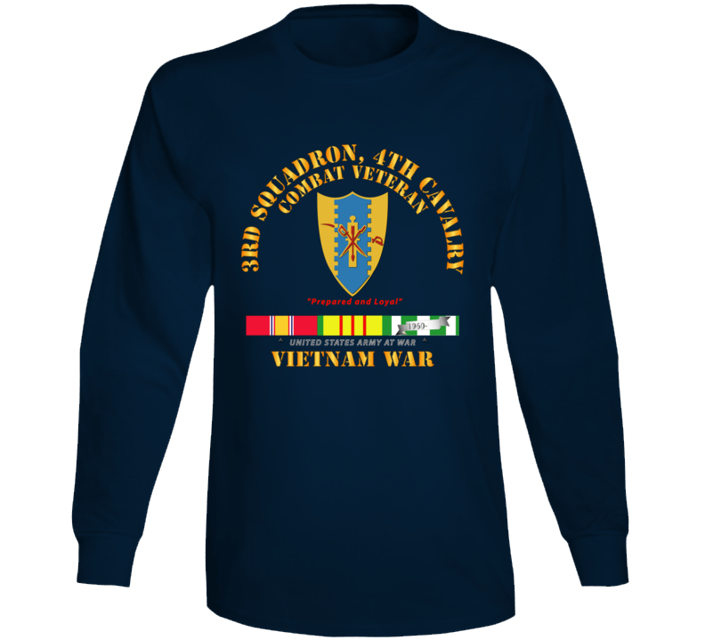 Army - 3rd Squadron 4th Cav- Vietnam War W Vn Svc Long Sleeve