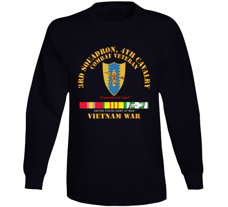 Army - 3rd Squadron 4th Cav- Vietnam War W Vn Svc Long Sleeve