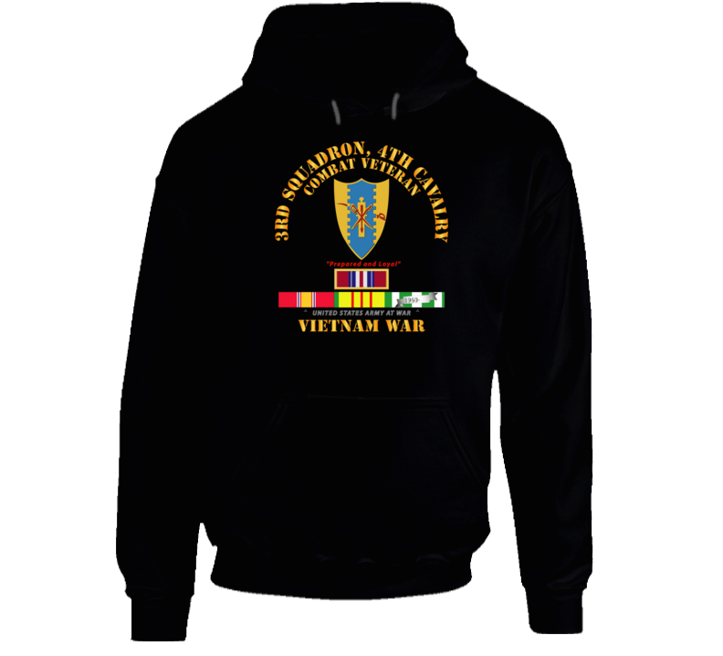 Army - 3rd Squadron 4th Cav- Vietnam War W Vn Svc Plus Hoodie