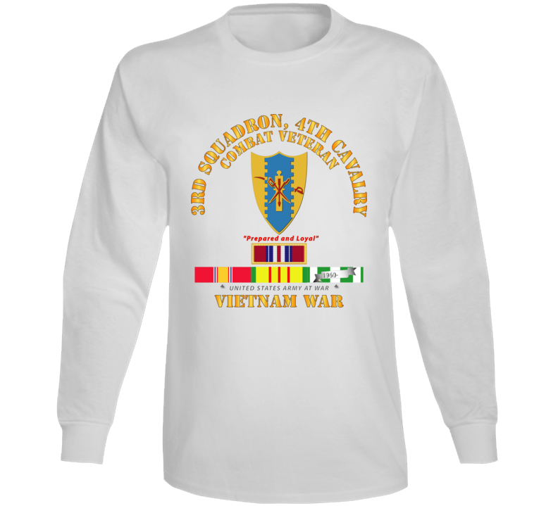 Army - 3rd Squadron 4th Cav- Vietnam War W Vn Svc Plus Long Sleeve
