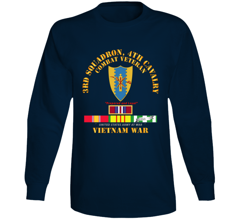 Army - 3rd Squadron 4th Cav- Vietnam War W Vn Svc Plus Long Sleeve