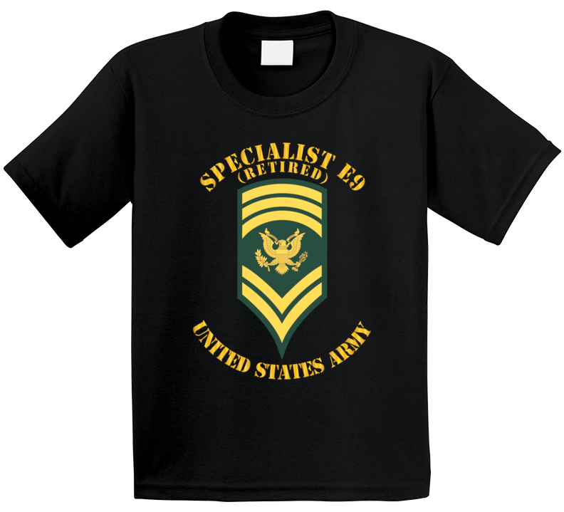 Army - Enlisted - Spc 9 - Specialist E9  - Std - Retired Kids T Shirt