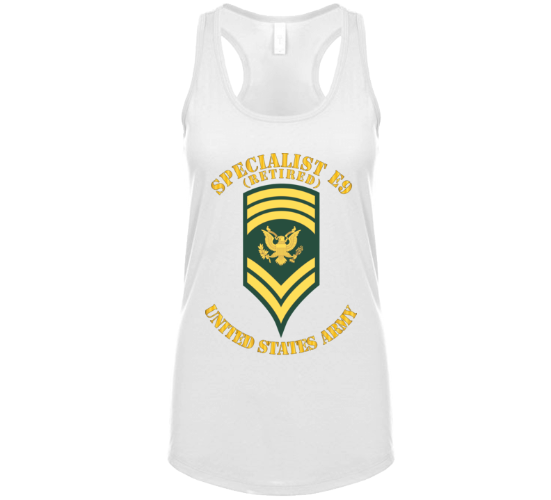 Army - Enlisted - Spc 9 - Specialist E9  - Std - Retired Ladies Tanktop
