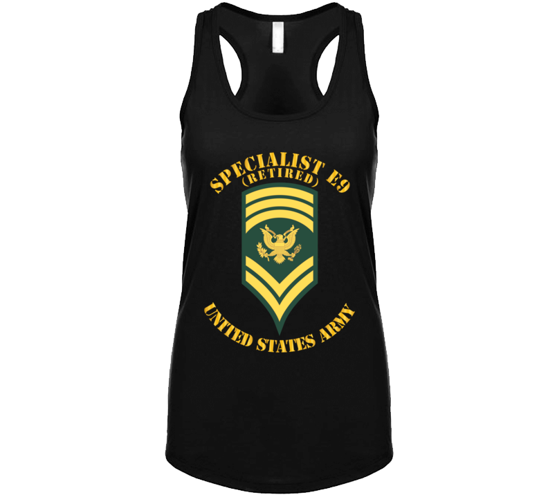 Army - Enlisted - Spc 9 - Specialist E9  - Std - Retired Ladies Tanktop