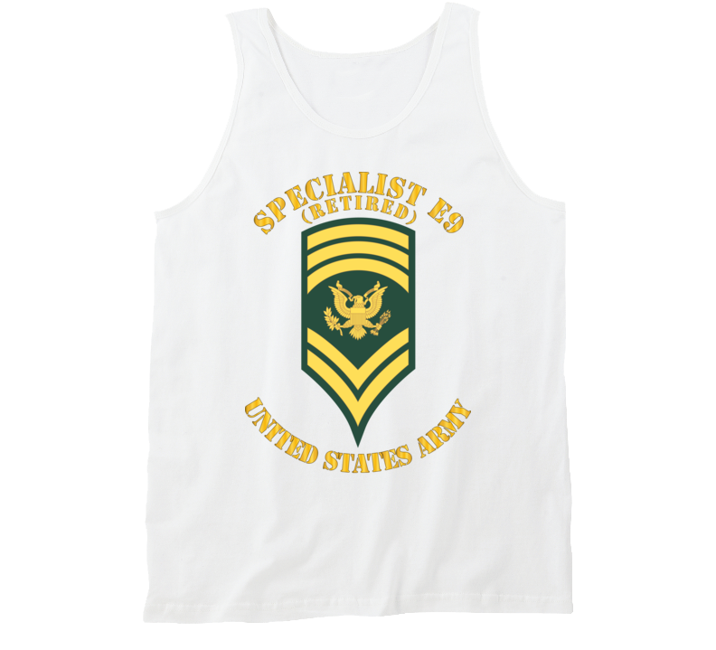 Army - Enlisted - Spc 9 - Specialist E9  - Std - Retired Tanktop