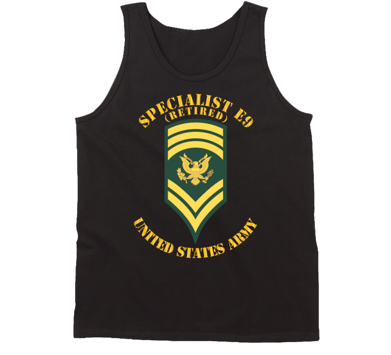 Army - Enlisted - Spc 9 - Specialist E9  - Std - Retired Tanktop
