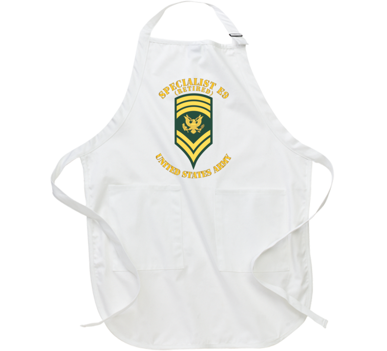 Army - Enlisted - Spc 9 - Specialist E9  - Std - Retired Apron