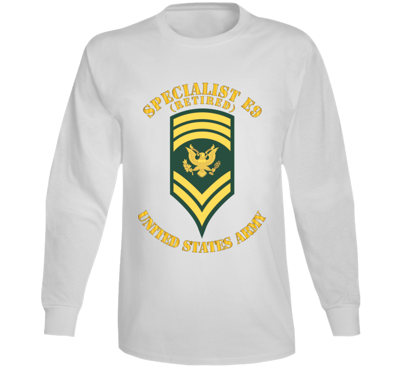 Army - Enlisted - Spc 9 - Specialist E9  - Std - Retired Long Sleeve