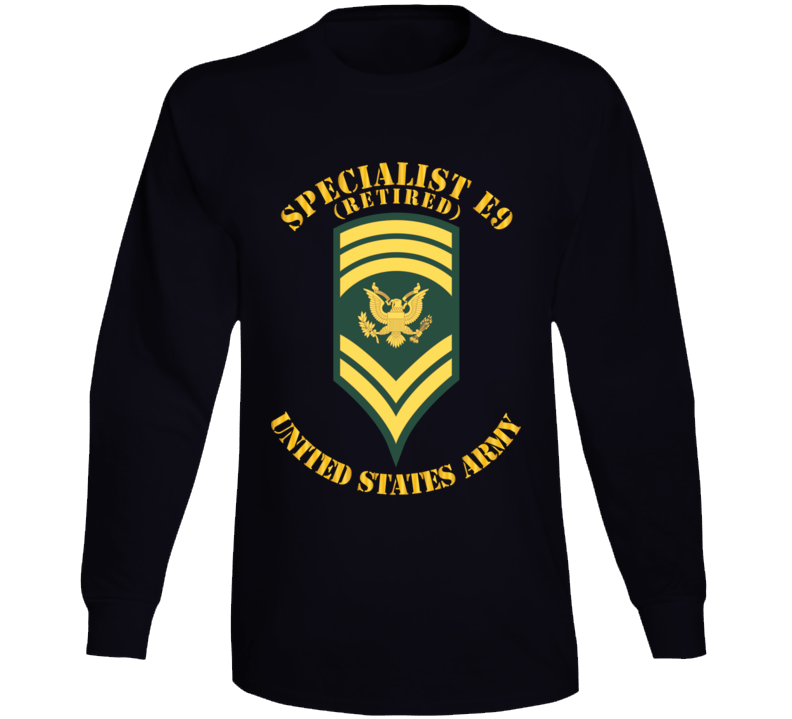 Army - Enlisted - Spc 9 - Specialist E9  - Std - Retired Long Sleeve