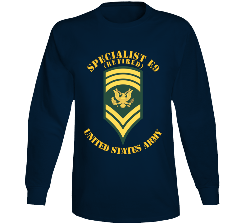 Army - Enlisted - Spc 9 - Specialist E9  - Std - Retired Long Sleeve