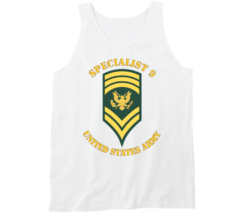 Army - Enlisted - Spc 9 - Specialist 9  - Std Tanktop