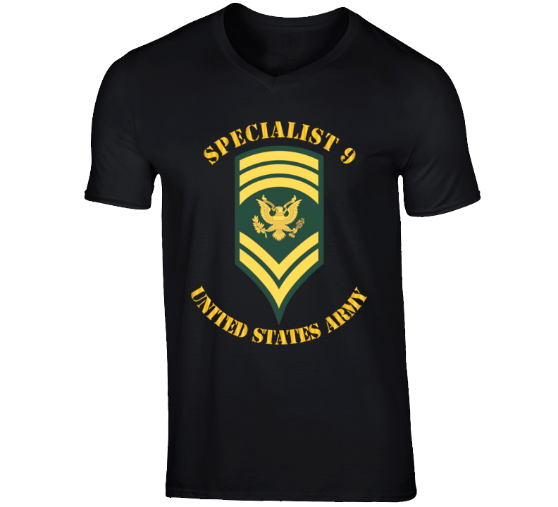 Army - Enlisted - Spc 9 - Specialist 9  - Std V-neck