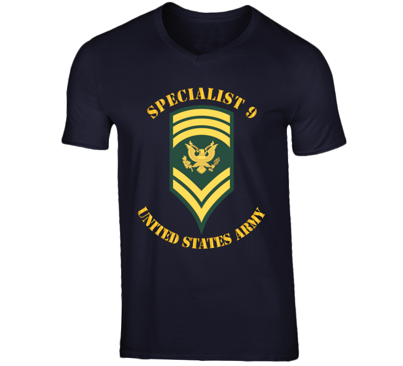 Army - Enlisted - Spc 9 - Specialist 9  - Std V-neck