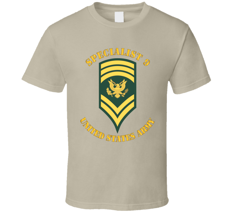 Army - Enlisted - Spc 9 - Specialist 9  - Std T Shirt