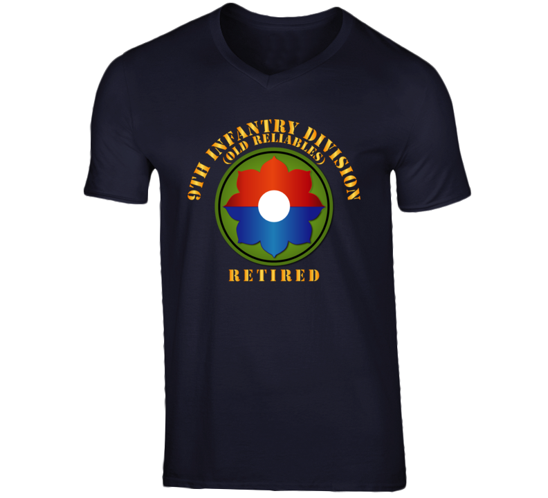 Army -  9th Infantry Div - Retired - Old Reliables V-neck