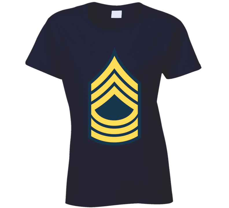 Army - Enlisted - Msg - Master Sergeant  - Blue Wo Txt T Shirt