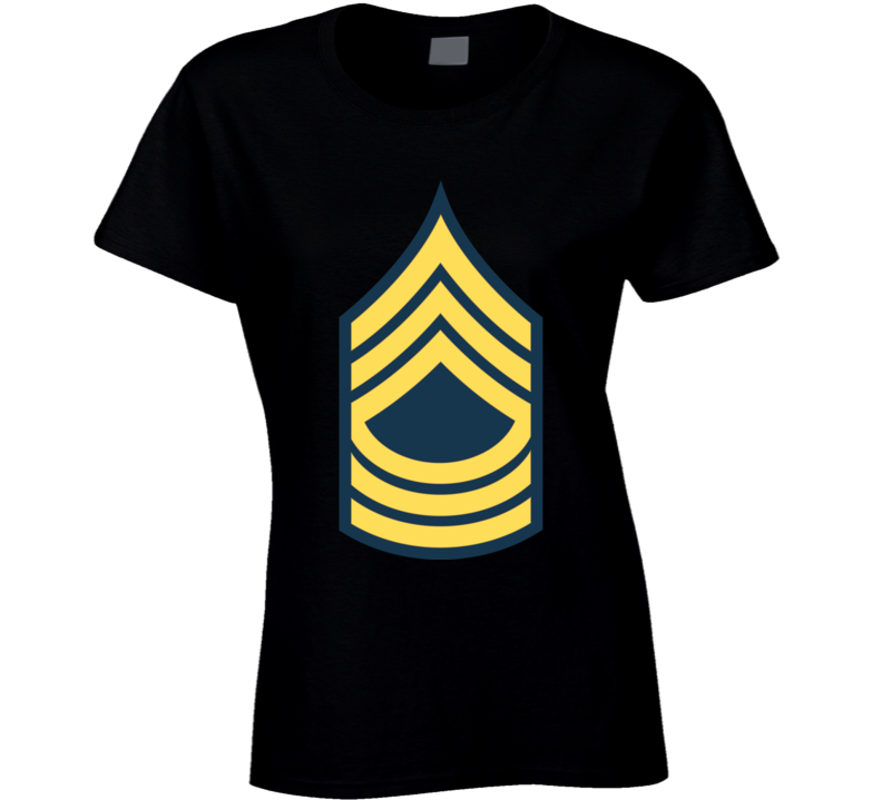 Army - Enlisted - Msg - Master Sergeant  - Blue Wo Txt T Shirt