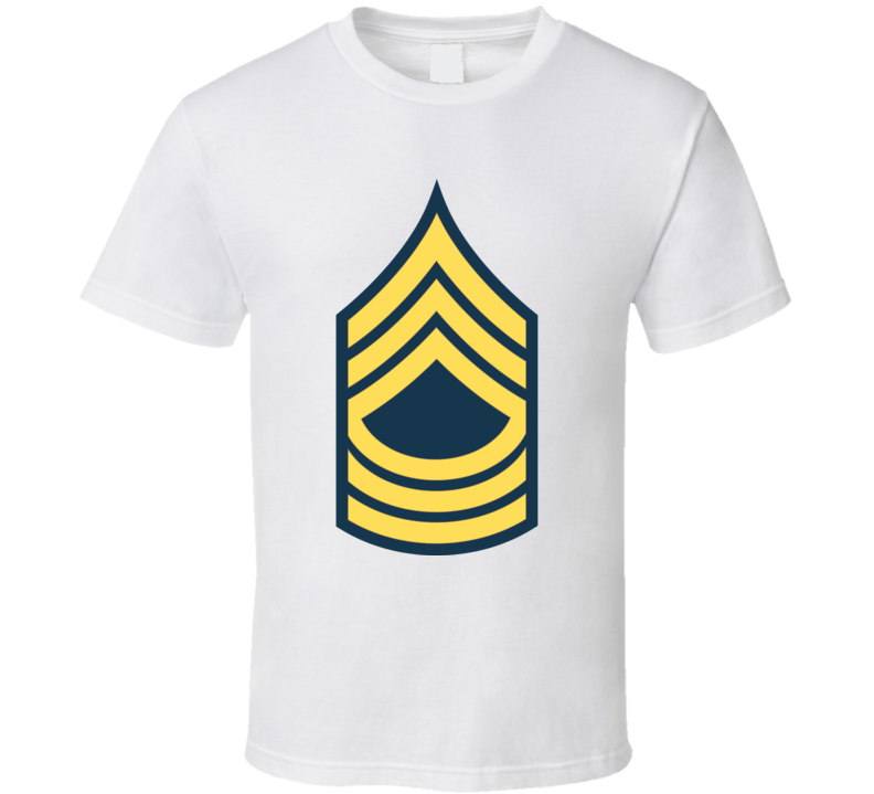 Army - Enlisted - Msg - Master Sergeant  - Blue Wo Txt T Shirt