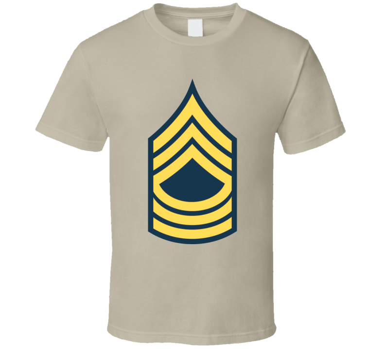Army - Enlisted - Msg - Master Sergeant  - Blue Wo Txt T Shirt