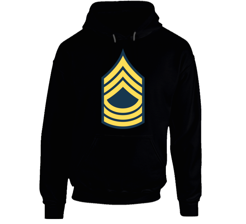 Army - Enlisted - Msg - Master Sergeant  - Blue Wo Txt Hoodie
