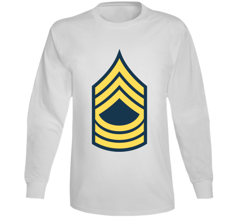 Army - Enlisted - MSG - Master Sergeant  - Blue wo Txt Long Sleeve