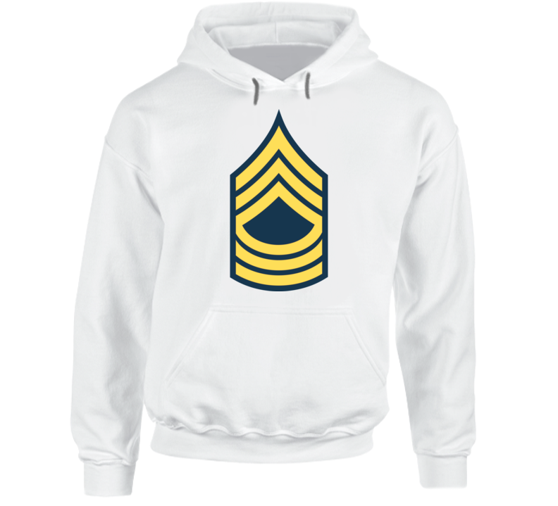 Army - Enlisted - Msg - Master Sergeant  - Blue Wo Txt Hoodie