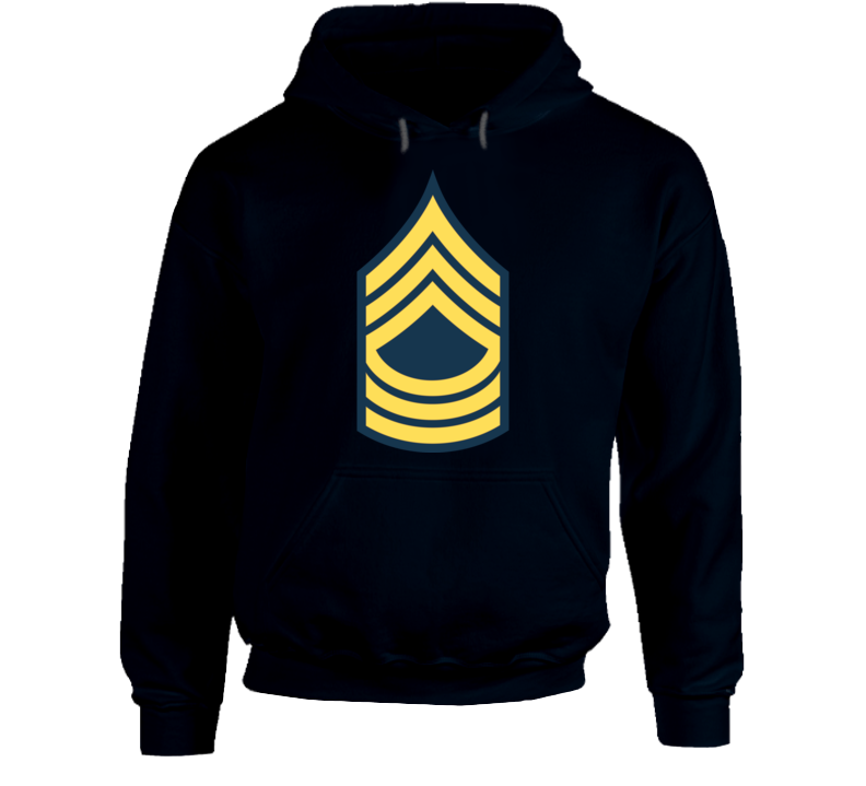 Army - Enlisted - MSG - Master Sergeant  - Blue wo Txt Hoodie