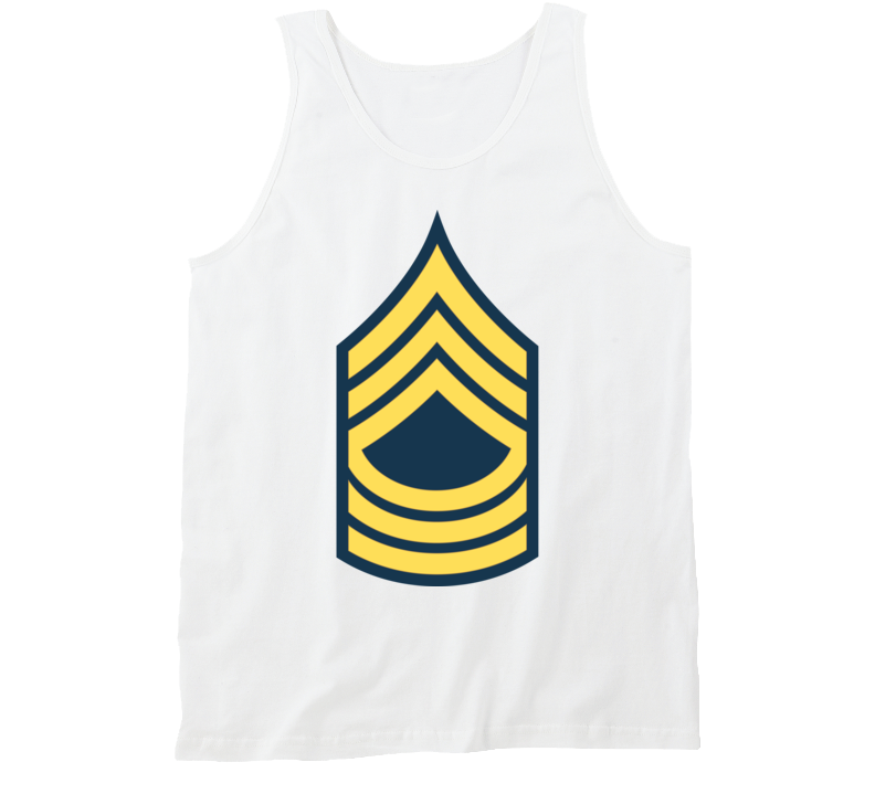 Army - Enlisted - MSG - Master Sergeant  - Blue wo Txt Tanktop