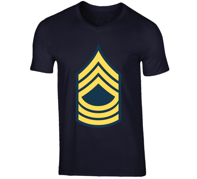 Army - Enlisted - MSG - Master Sergeant  - Blue wo Txt T Shirt