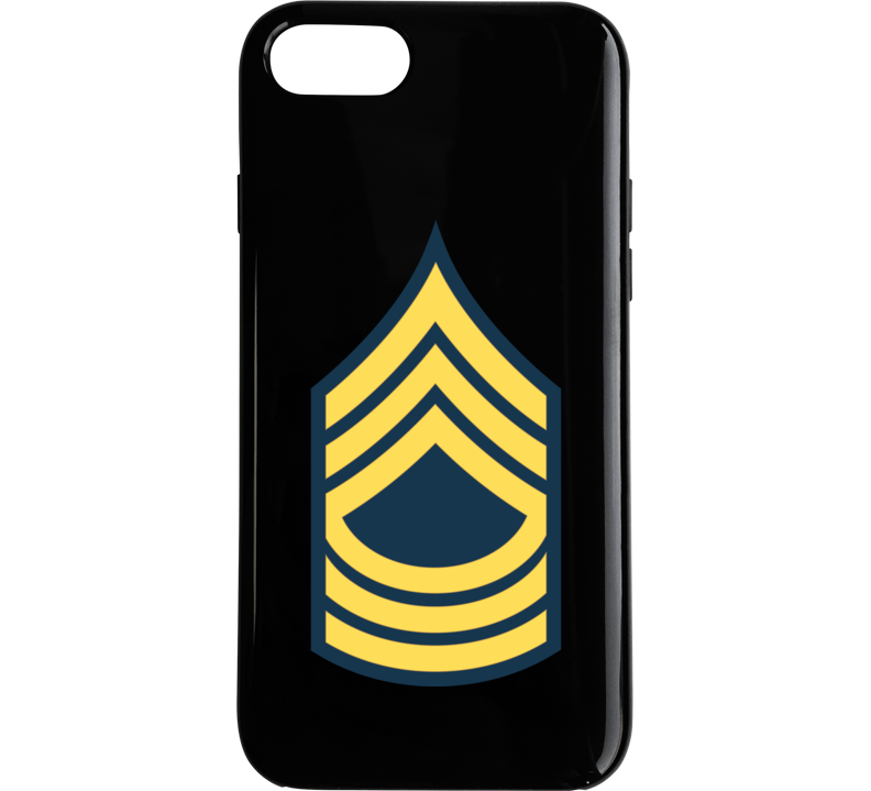 Army - Enlisted - MSG - Master Sergeant  - Blue wo Txt Phone Case