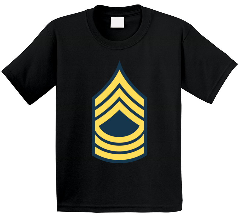 Army - Enlisted - MSG - Master Sergeant  - Blue wo Txt T Shirt