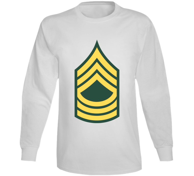 Army - Enlisted - MSG - Master Sergeant  - Std wo Txt Long Sleeve