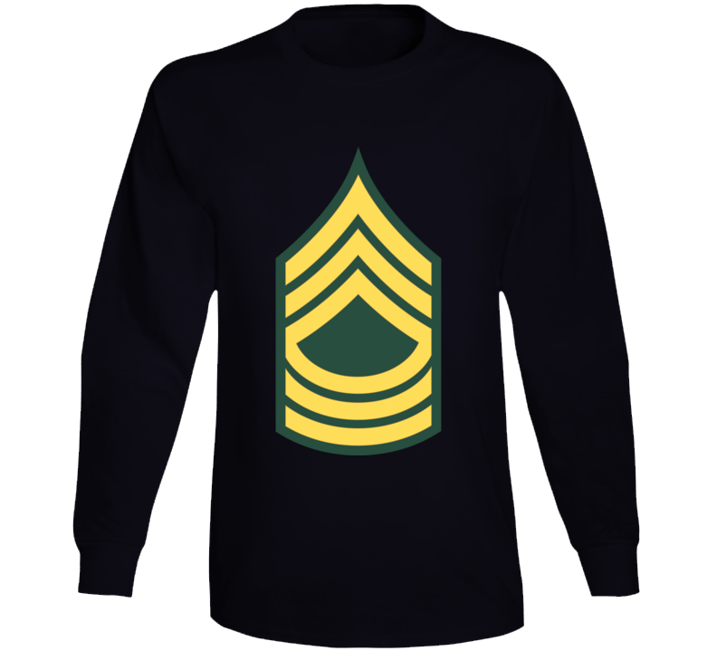 Army - Enlisted - MSG - Master Sergeant  - Std wo Txt Long Sleeve