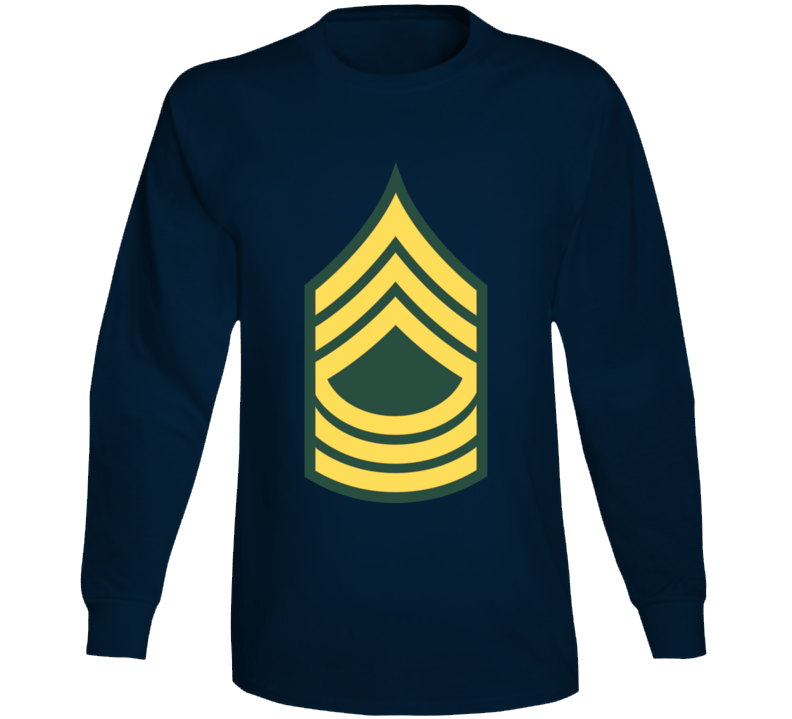 Army - Enlisted - MSG - Master Sergeant  - Std wo Txt Long Sleeve