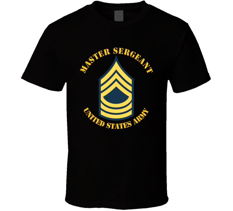 T-Shirt - Army - Enlisted - MSG - Master Sergeant  - Blue