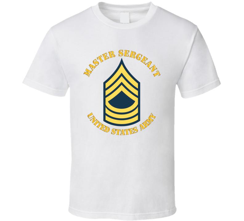 T-Shirt - Army - Enlisted - MSG - Master Sergeant  - Blue