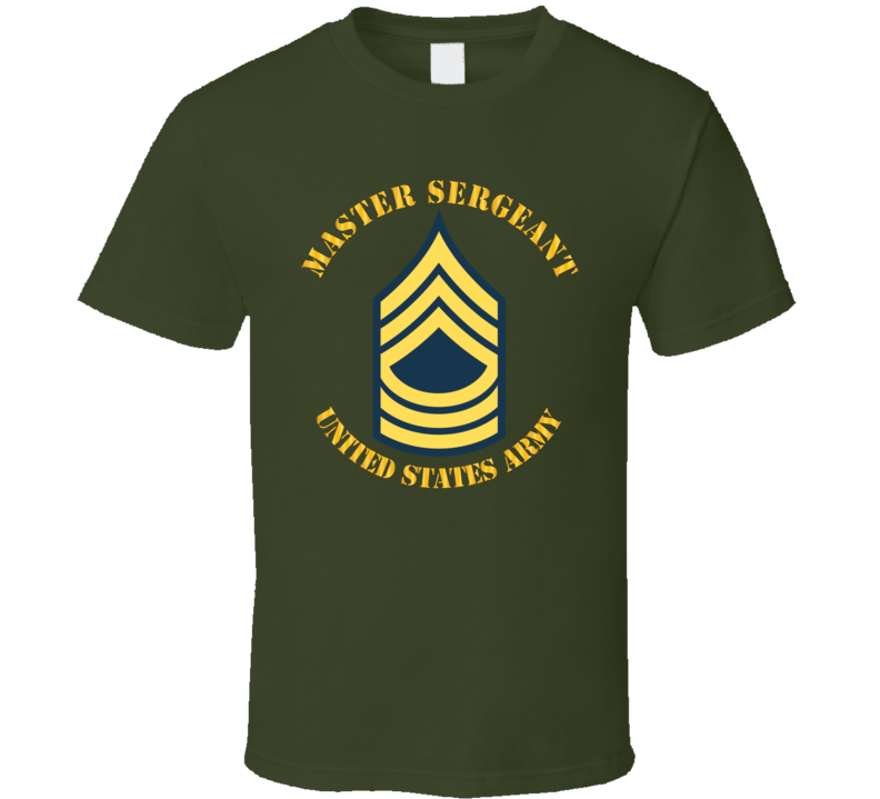 T-Shirt - Army - Enlisted - MSG - Master Sergeant  - Blue