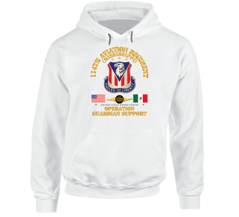 Army - Guardian Support - 114th Aviation Regiment W Border Patrol Hoodie