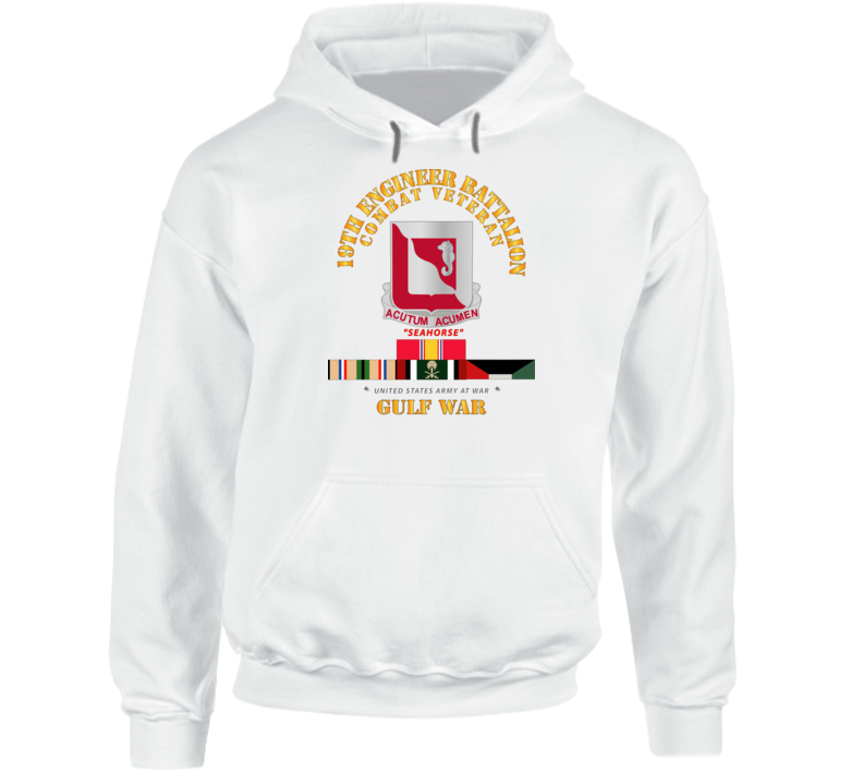 Army - 19th Engineer Battalion - Gulf War W Svc - Classic Hoodie