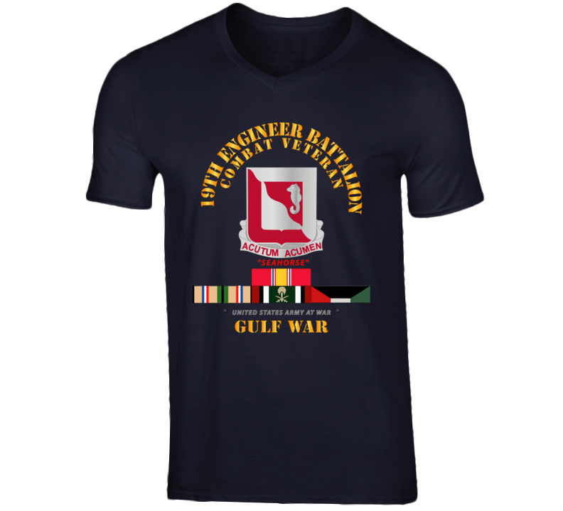 Army - 19th Engineer Battalion - Gulf War W Svc - Classic V-neck