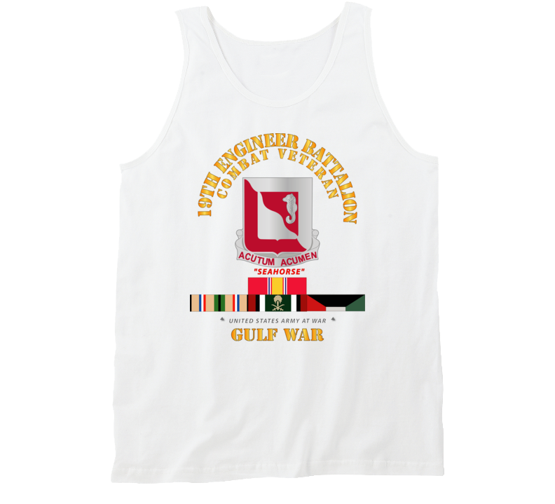 Army - 19th Engineer Battalion - Gulf War W Svc - Classic Tanktop