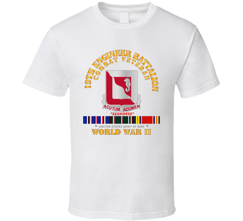 Army - 19th Engineer Battalion - Wwii W Eu Svc T Shirt